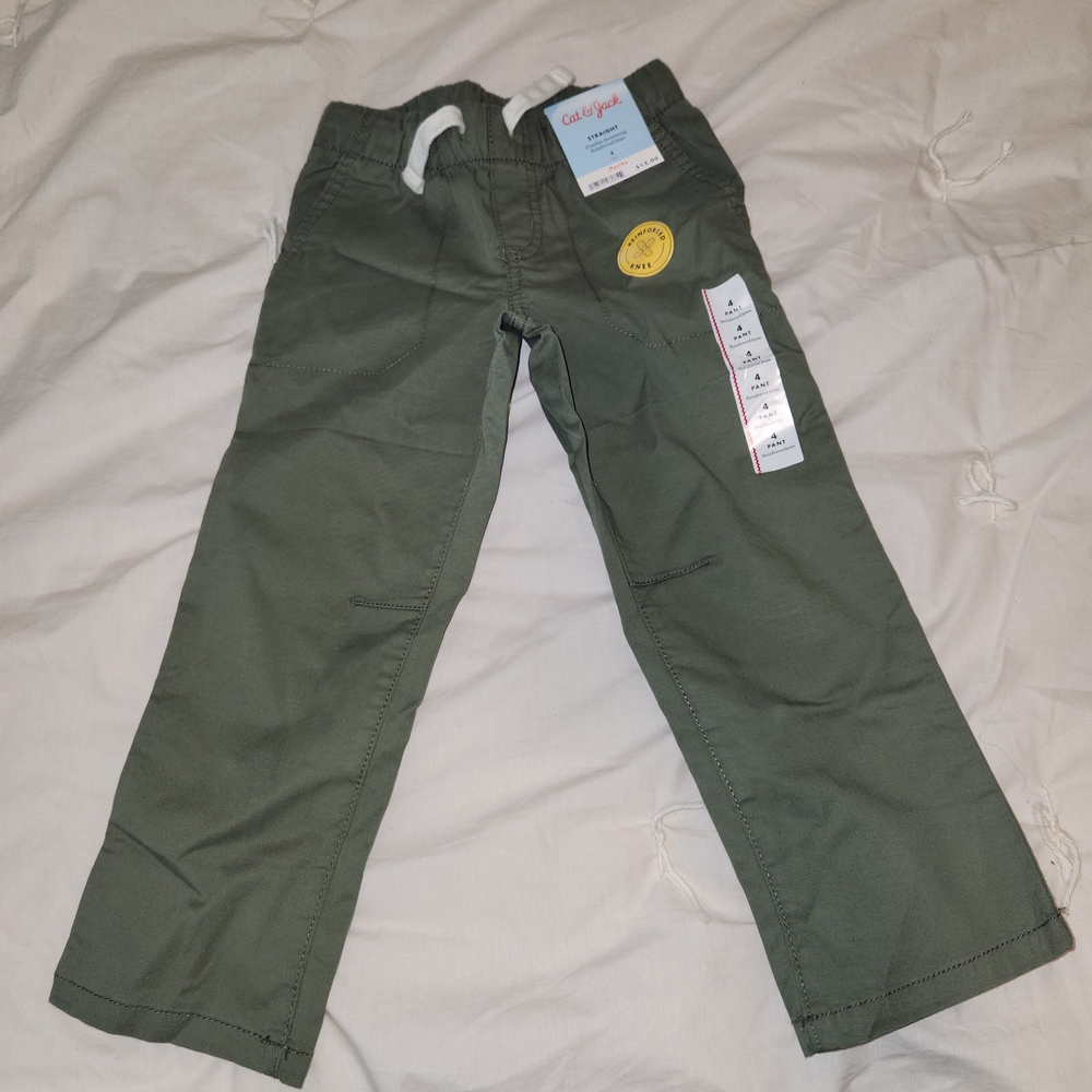 NWT Cat & Jack Green Casual Kids Pants